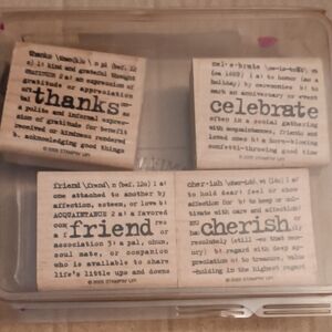 Stampin' Up! Sentiment Rubber Stamp Set - Black Text